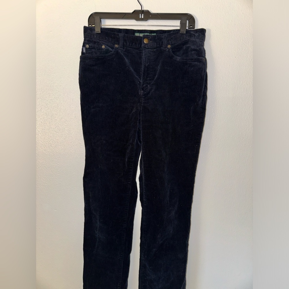 Dark Navy Blue Velvet Ralph Lauren Jeans - Medium - Good Condition